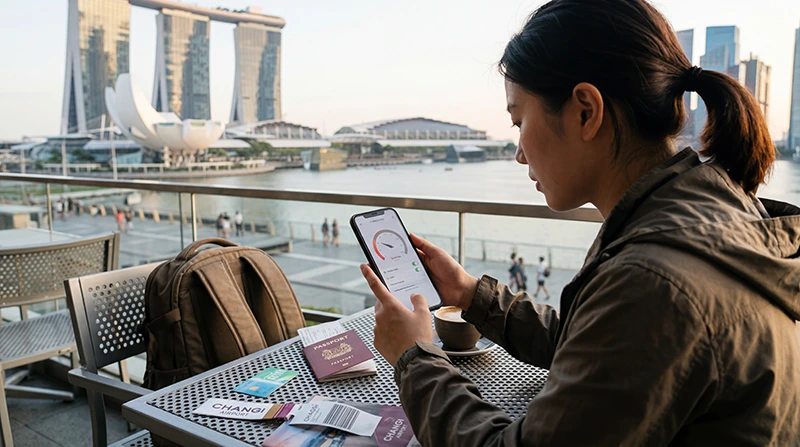 Singapore eSIM APN settings configuration on smartphone mobile data menu