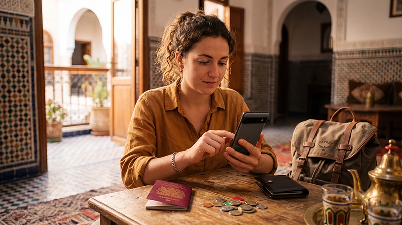 Traveler checking APN settings for Morocco eSIM