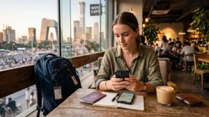 Traveler preparing the best mobile apps before visiting China