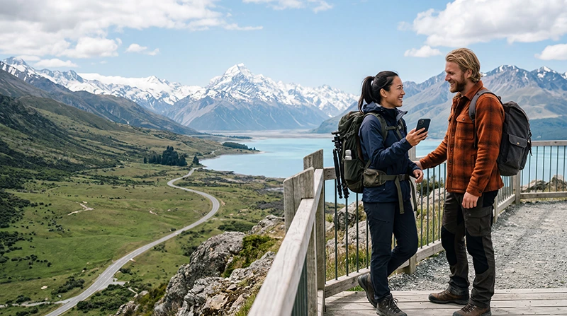 Best travel apps for New Zealand tourists using smartphone navigation and mobile data during a road trip