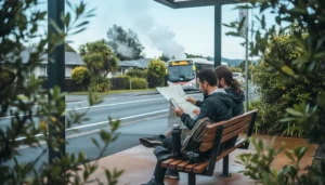 Travellers using an eSIM for mobile data while exploring Rotorua in New Zealand