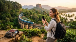 Traveler choosing the best SIM card or eSIM for Sri Lanka