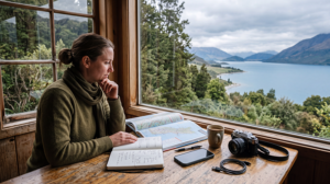 Traveller comparing the best ways to get internet during a New Zealand trip