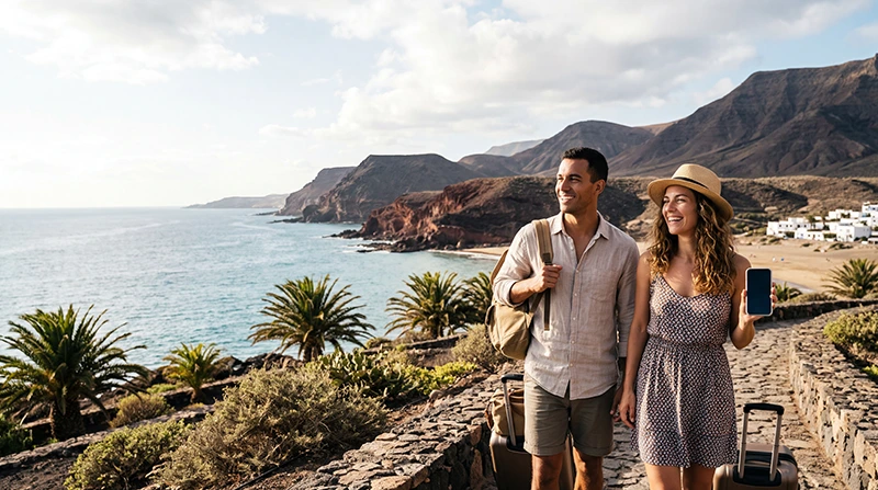 Canary Islands SIM card and eSIM options for tourists staying connected with mobile data in Tenerife and Gran Canaria