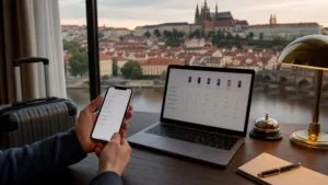 Traveller checking phone compatibility for a Czech Republic eSIM.