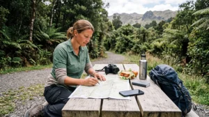 Traveller planning how much mobile data is needed for a New Zealand trip