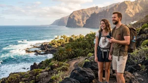 Internet in Canary Islands for tourists using mobile data and eSIM while exploring Tenerife and volcanic landscapes