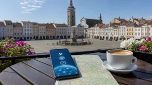Tourist internet planning in České Budějovice.