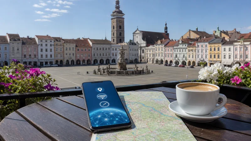 Tourist internet planning in České Budějovice.
