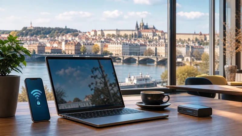 Mobile internet planning for internet for coworking in prague.