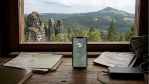 Offline-map planning for Czech national parks.