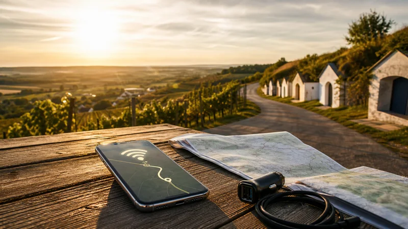Mobile internet planning for internet for a moravia road trip.