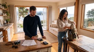 Travellers preparing internet access for a relaxing vacation in New Zealand
