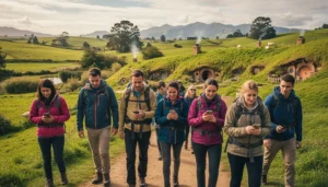 Internet access at Hobbiton New Zealand for tourists with eSIM and mobile data connectivity