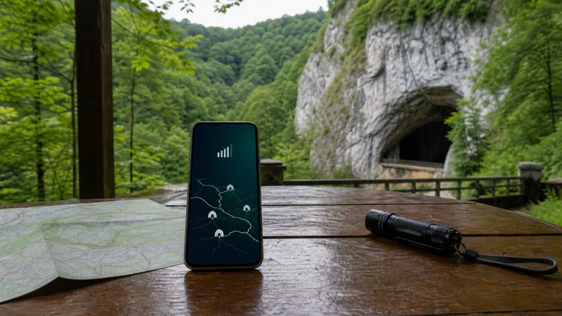 Connectivity planning near the Moravian Karst caves.