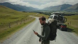Mobile coverage in rural New Zealand for tourists using travel eSIM during road trip