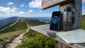 Mobile data planning on a Krkonoše ridge.