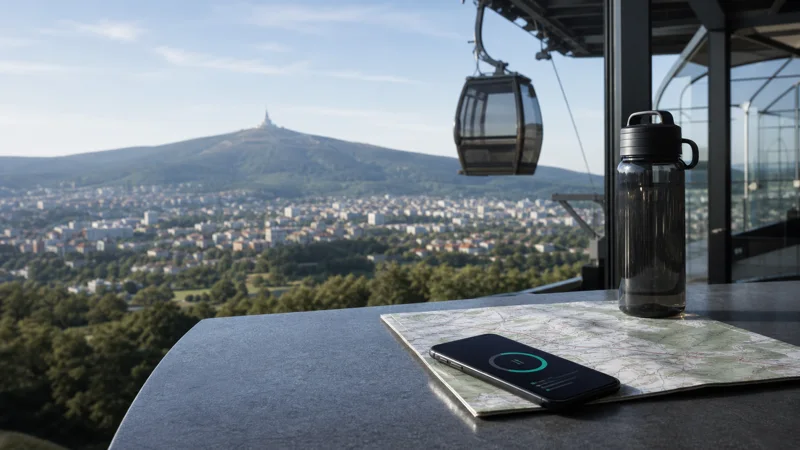 Mobile data planning near Ještěd above Liberec.