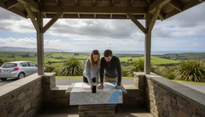 Travellers using mobile data while planning scenic driving routes through New Zealand