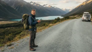 Mobile data in remote New Zealand for tourists using an eSIM during outdoor travel