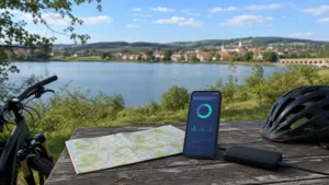 Mobile data planning for cycling in South Bohemia.