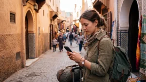 Traveler troubleshooting no internet on Morocco eSIM