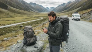 No mobile signal in New Zealand travel while using an eSIM on a remote road trip