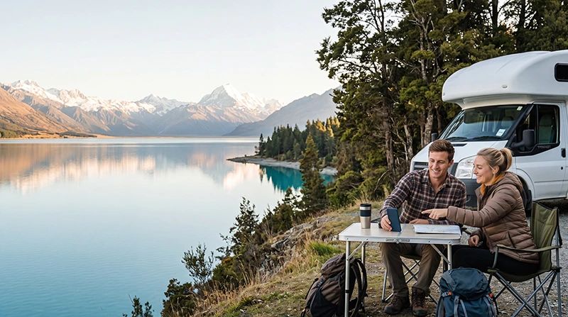 Rankers Camping NZ app for campervan travellers planning campsites and road trips with mobile data in New Zealand