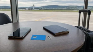 Local SIM card planning at Brno Airport.