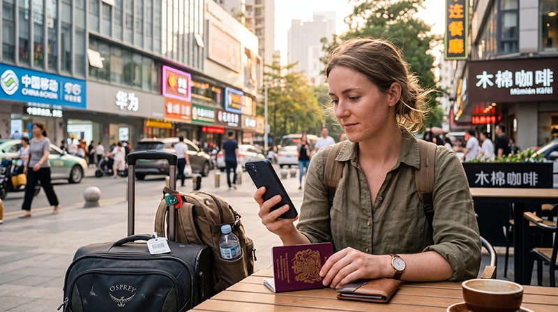 Traveler experiencing slow mobile internet on a China eSIM