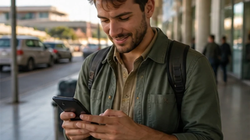 Traveller using a smartphone in Bolivia while researching how to activate your bolivia esim