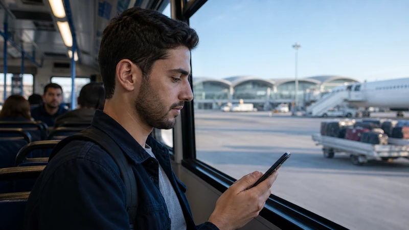 Traveller using a smartphone in Jordan for how to activate an esim in jordan
