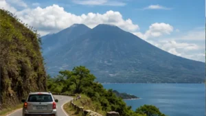 Traveller using a smartphone in Guatemala for antigua lake atitlan mobile internet