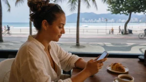 Traveller using a smartphone in Brazil for apn settings brazil esim