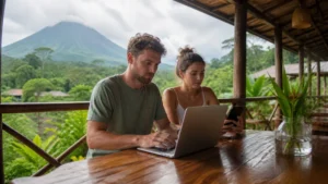 Traveller using a smartphone in Costa Rica for the correct apn settings for a costa rica esim
