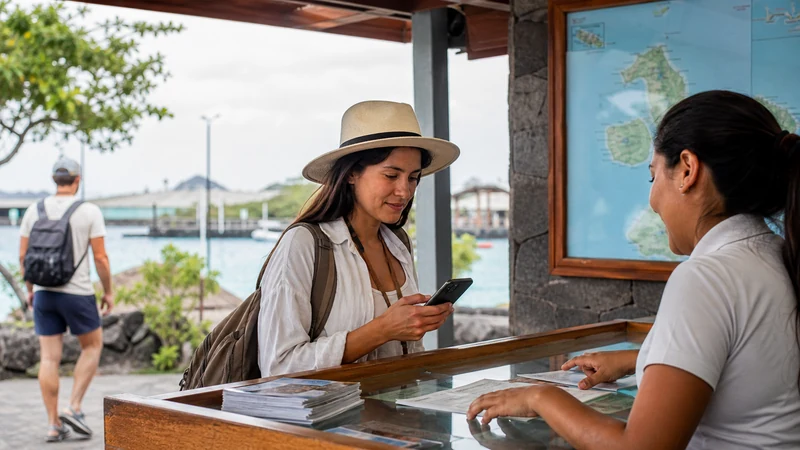 Traveller using a smartphone in Ecuador for apn settings ecuador esim
