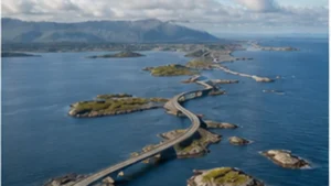 Norway travel connectivity scene for mobile internet along norway’s atlantic road