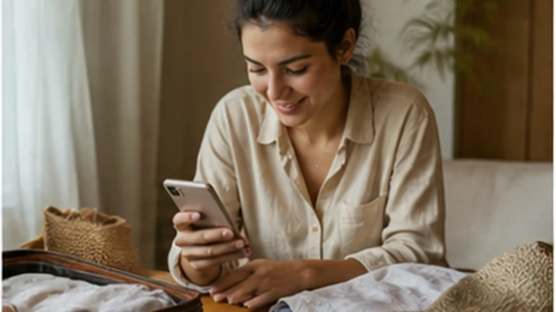 Traveller using a smartphone in Mauritius while researching best esim for travel in mauritius: what to compare