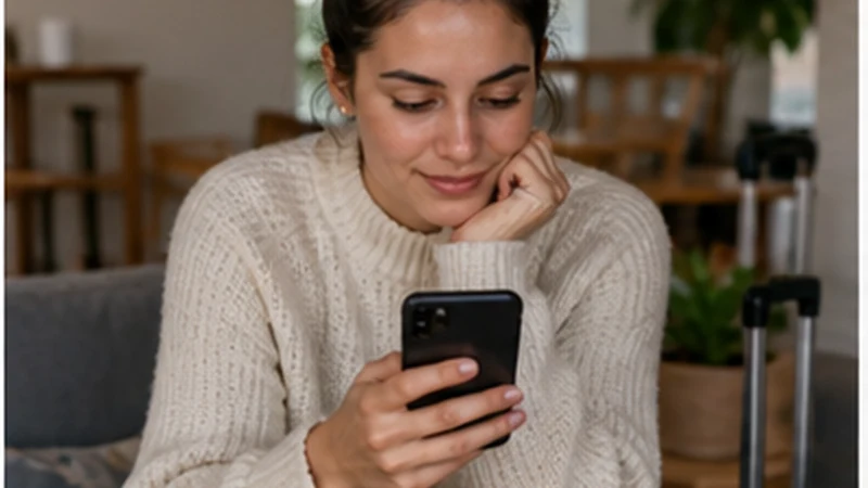 Traveller using a smartphone in Uruguay for best esim uruguay travel