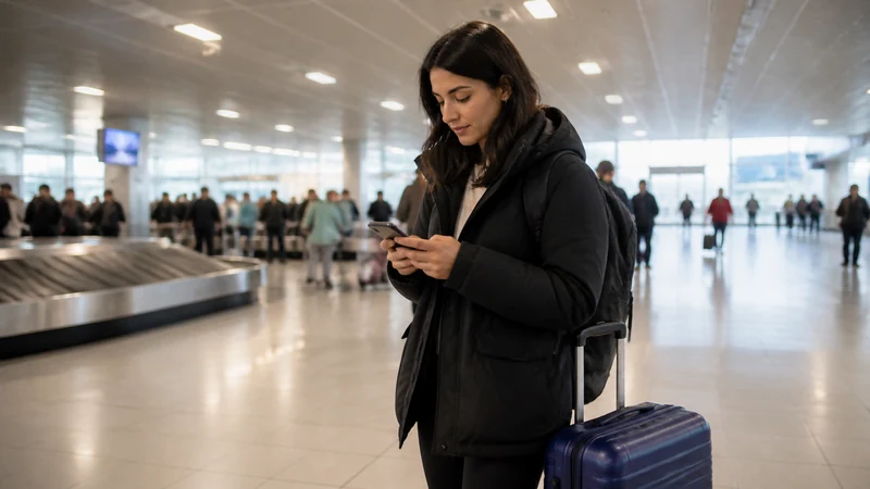 Traveller using a smartphone in Chile for how to choose a mobile network for chile