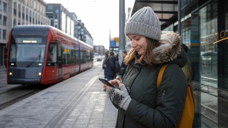 Illustrative Finland travel scene for Mobile Networks in Finland: A Visitor’s Guide