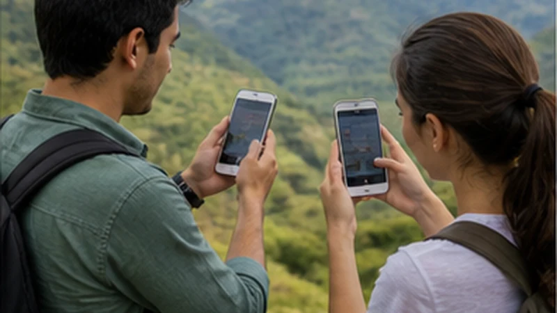 Traveller using a smartphone in Guatemala for best network guatemala tourists