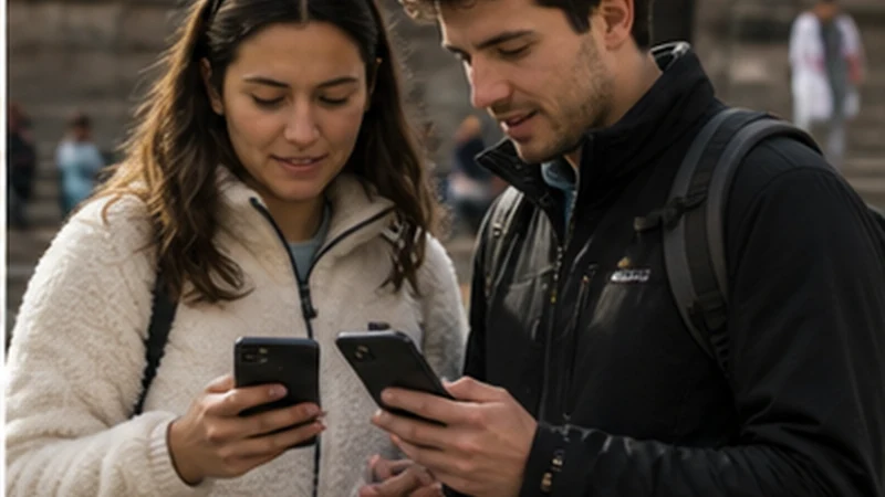 Traveller using a smartphone in Bolivia while researching best sim card for bolivia: local sim or travel esim?