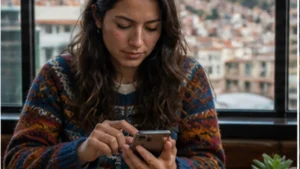 Traveller using a smartphone in Bolivia while researching bolivia esim prices: how to compare plans fairly