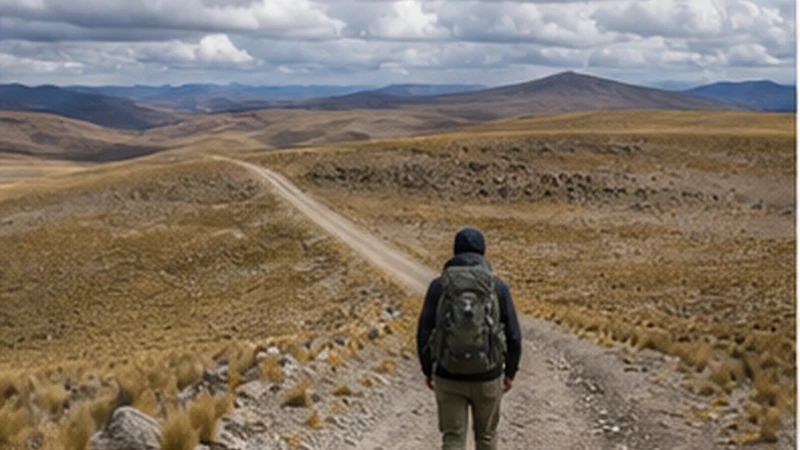 Traveller using a smartphone in Bolivia while researching mobile internet near the bolivia–peru border