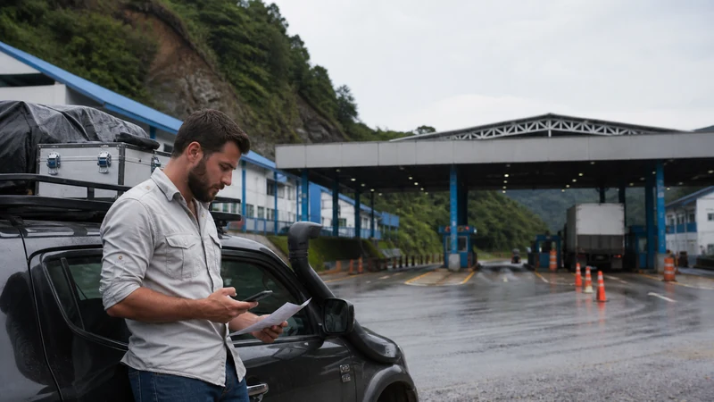 Traveller using a smartphone in Brazil for brazil argentina border mobile internet