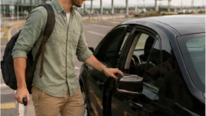 Traveller using a smartphone in Uruguay for carrasco airport to montevideo internet