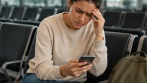 Traveller using a smartphone in Uruguay for carrasco airport wifi not working