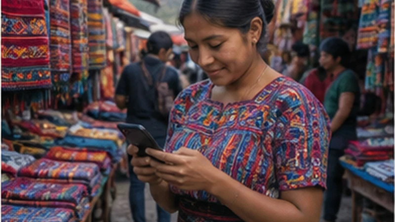 Traveller using a smartphone in Guatemala for chichicastenango mobile internet