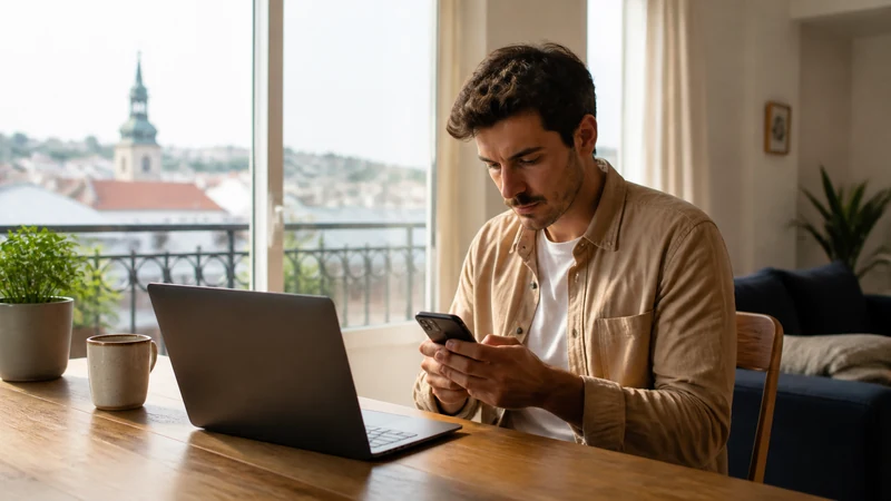 Traveller using a smartphone in Chile for working remotely from chile: a realistic internet guide